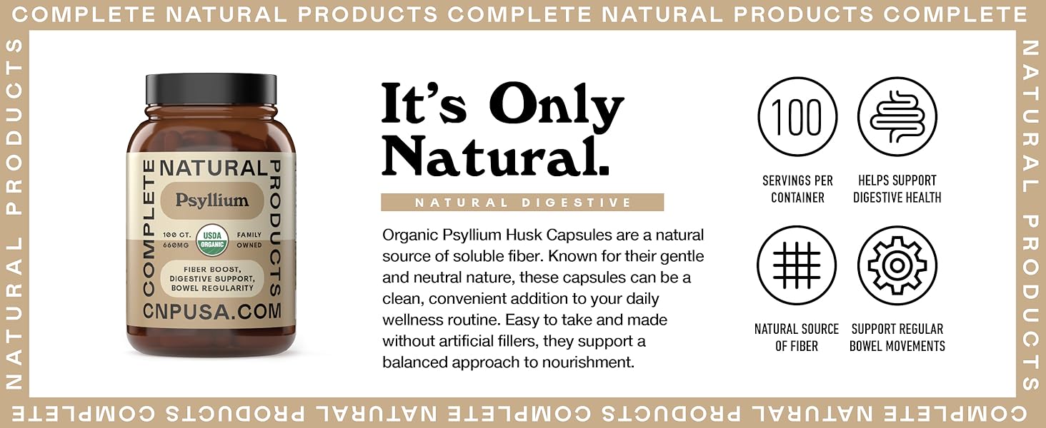 Natural & Pure Organic Psyllium Husk