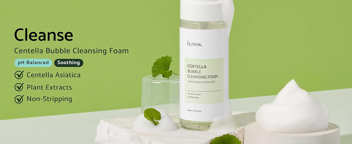 Centella Tea Tree pH Level Low Acidic Bubble Daily Sensitivity-free Gentle Mild Cleanser