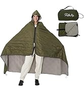 Wearable Warm Camping Blanket Waterproof Windproof Quilted Fleece Stadium Outdoor Blanket with Po...