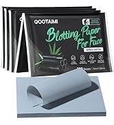 Gootaimi 800PCS Blotting Paper for Oily Skin, Natural Bamboo Charcoal Blotting Paper, 100 * 70MM ...