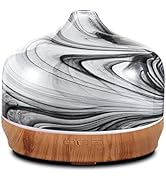 Porseme 500ml Glass Essential Oil Diffuser Aromatherapy Ultrasonic Cool Mist Humidifier 15-21 Run...