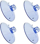 WishLotus 4pc Cat Window Perch Suction Cup, PVC Suction Cup for Cat Hammock, Thickened Suction Cu...