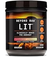 BEYOND RAW LIT Pre Workout Powder Supplement for Men and Women, Energy, Focus, Endurance, Pumps, ...