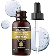 MADE IN USA 96% NATURAL COLLAGEN Facial Serum for Ultra Firming Lifting Anti Aging Plmping Skin w...