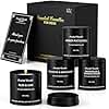 Scented Candle Gift Sets | Men's Gift Aromatherapy Candles | 4 Pack(32oz) Matte Black Tin Jar Long Burn Candle Sets for Men | Men Soy Wax Candle Gifts of Christmas,Boyfriend and Father's Day