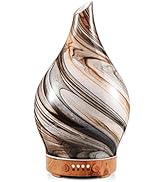 Porseme 100ml Glass Essential Oil Diffuser Aromatherapy Ultrasonic Cool Mist Humidifier 4 Running...