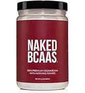 Naked BCAAs Amino Acids Powder, Only 1 Ingredient, 100% Pure 2:1:1 Formula, Vegan Unflavored Bran...