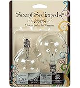 Scentsationals 25 Watt Wax Warmer Bulbs, 25w Light Bulb Candelabra E12 Base - Replacement Plug-in...