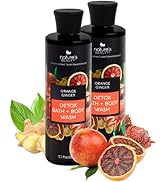 Nature’s Beauty Detox Bath + Body Wash | Cleanse + Renew with Orange Ginger Body Wash Made with S...