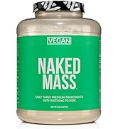NAKED Nutrition Vegan Mass - Natural Vegan Weight Gainer Protein Powder - 8Lb Bulk, GMO Free, Glu...