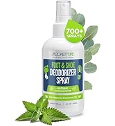 Rocket Pure Natural Foot & Shoe Deodorizer Spray - Foot Spray for Smelly Feet & Shoe Spray for Sm...