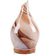 Porseme 280ml Essential Oil Diffuser Glass Color Changing Aroma Air Diffusers Aromatherapy Ultras...