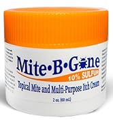 Mite-B-Gone Mite Cream & Bite Relief - 10% Natural Blend Sulfur Cream for Multi-Purpose Bites, Re...