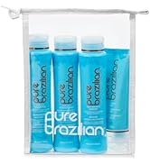 PURE BRAZILIAN - 4 Piece Essential Travel Size Kit: Anti-Frizz Shampoo, Conditioner, Serum & Masque