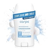 Carpe Underarm Antiperspirant and Deodorant, Fresh Powder Scent