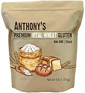 Anthony's Vital Wheat Gluten, 4 lb, Vegan, Non GMO, Keto Friendly, Low Carb