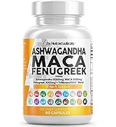 Ashwagandha 5000mg Maca Root 2000mg Fenugreek 3000mg Supplement with Tongkat Ali Ginseng - Assist...