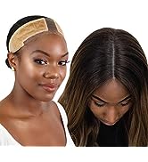 milano collection human hair wig grip short length wigs glueless band for lace front white women 