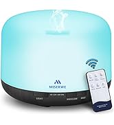 Miserwe 500ml Diffuser with Remote Control Waterless Automatic Shut Off Essential Oil Diffusers w...
