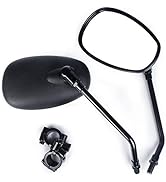 Universal Motorcycle Mirrors Black Rearview Mirrors with 7/8” Handle Bar Mount For Bike, Motorcycle