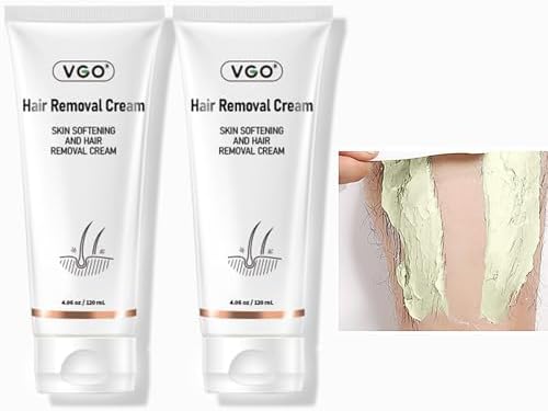VGO Painless Bikini Gel Lotion for Unwanted Hair - All Skin Types, for Women & Men, 120ml * 2PCS