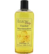 Toasted Marshmallow Massage Oil, 8 oz, with Sweet Almond Oil and Jojoba Oil, Preservative Free, P...