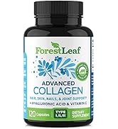 Forest Leaf - Collagen Pills with Hyaluronic Acid & Vitamin C - Reduce Wrinkles, Tighten Skin, Bo...