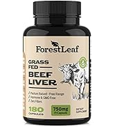 Grass Fed Beef Liver - Grassfed Desiccated Beef Liver Supplement - 750mg per Capsule - Most Bioav...