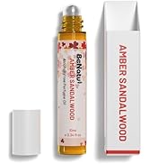 Amber Sandalwood Perfume Oil Roll On for Women and Men, Alcohol Free Eau de Parfum, Travel Size E...