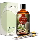PHATOIL Almond & Vanilla Fragrance Oils for Diffuser, 3.38FL.OZ Diffuser Oils for Home, Perfect f...