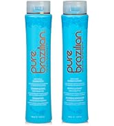 PURE BRAZILIAN Anti Frizz Daily Shampoo & Conditioner - Salt-Free & Color Safe Shampoo & Conditio...