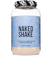 Naked Shake - Vanilla Protein Powder - Plant Based Protein Shake from US & Canadian Farms with MC...