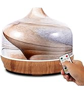 Porseme 500ml Essential Oil Diffuser, Aroma Ultrasonic Humidifier with Remote Control, BPA Free, ...