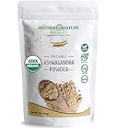 Mother Nature Organics Organic Ashwagandha Powder - Raw, Pure Ashwagandha Root for Relaxation - I...
