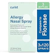Curist Fluticasone Propionate Generic Nasal Spray 50mcg (3x120 Sprays), Fluticasone Propionate No...