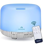 Miserwe 500ml Diffuser with Remote Control Waterless Automatic Shut Off Essential Oil Diffusers w...