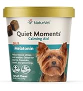 NaturVet Quiet Moments Calming Aid Dog Supplement – Helps Promote Relaxation, Reduce Stress, Stor...