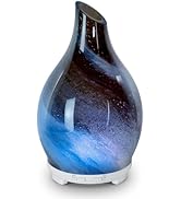 Essential Oil Diffuser Aromatherapy Diffuser- 120ml Art Glass Ultrasonic Cool Mist Scent Aroma Oi...