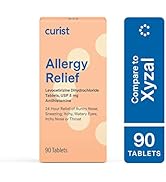 Curist - Generic Xyzal Levocetirizine 5 mg - (90 Tablets) - Allergy Pills, 24 Hour Allergy Relief...