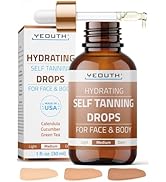 YEOUTH Face Tanning Drops to Add to Moisturizer, Hydrating Medium Face Tanner, Customizable Facia...