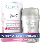 Secret Clinical Strength Antiperspirant Deodorant for Women, 3X Stress Protection, 72hr Sweat & O...