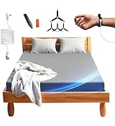 SLEEP SLEEK Grounding Sheets - 95% Organic Cotton+ 5% Pure Silver Fiber- Grounding Sheets with Gr...
