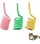 WishLotus 3Pcs Cat Spring Toy with Catnip, Plush Cat Spiral Toy to Kill Time and Keep Fit, Cat In...