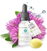 Retinol Glow Serum Anti-Aging Face Neck Decollete Cream Skin Renewing Resurfacing Argireline Pept...