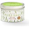 Magnificent 101 Long Lasting Pure White Sage Candle - 6 Oz - 35 Hour Burn Time - Organic, All Natural, Soy Candle to Cleanse Your Home & Calm, Soothe, Use with Sage Smudge Kit - Spiritual