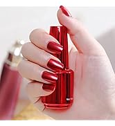 Metallic Nail Polish, Reflective Nail Varnish Nail Manicure Painting Nail Lacquers Nail Art No-UV...
