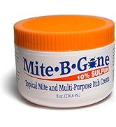 Mite-B-Gone 10% Sulfur Cream Itch Relief from Mites, Insect Bites, Acne, and Fungus (8oz) Fast an...