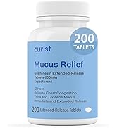 Curist Guaifenesin 600 mg Extended Release Tablets (200 Dye-Free Tablets) - Expectorant Mucus Rel...