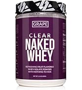 Clear Naked Whey Isolate Protein Powder, Grape Flavor, 100% Iso Protein Powder, No GMOs or Artifi...