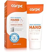 Carpe Sweat Absorbing Hand Lotion, A dermatologist-recommended smooth lotion that helps stop hand...